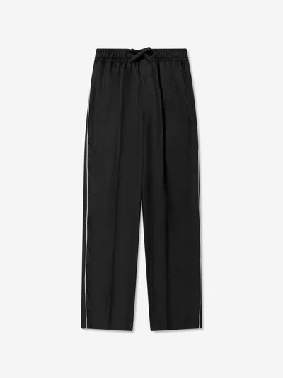 Shop Dolce & Gabbana Boys Silk Pyjama Bottoms In Black