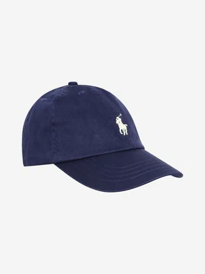 Shop Ralph Lauren Boys Classic Logo Cap 4 - 7 Yrs Blue