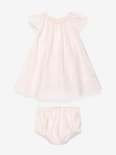 Shop Dolce & Gabbana Baby Girls Logomania Dress In Pink