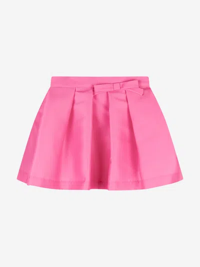 Shop Mama Luma Girls Flared Classic Bow Skirt In Pink