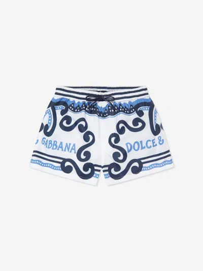 Shop Dolce & Gabbana Boys Dg Marina Swim Shorts In Multicoloured