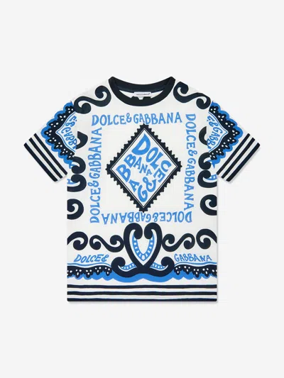 Shop Dolce & Gabbana Boys Dg Marina T-shirt In Multicoloured