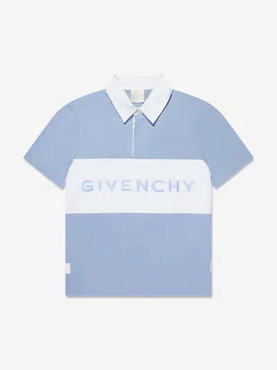 Shop Givenchy Boys Embroidered Logo Polo Shirt In Pink