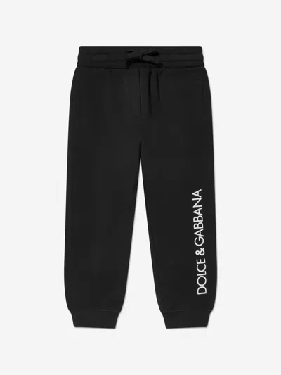 Dolce & Gabbana Girls Logo Joggers In Black