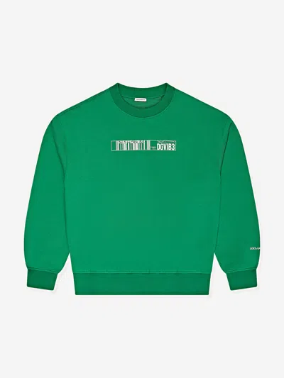 Dolce & Gabbana Dg Vibe-print Cotton Sweatshirt In Green