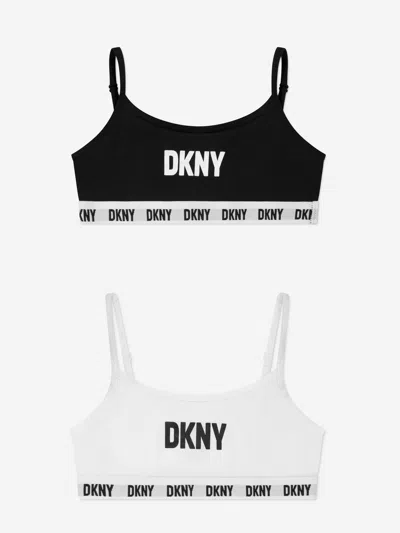 Shop Dkny Girls 2 Pack Training Bra Set In Black