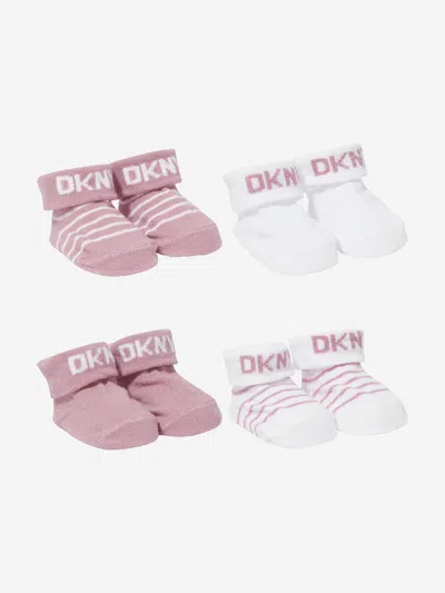 Shop Dkny Baby Girls Boxed Gift Set In Pink