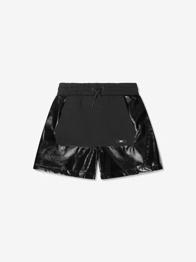 Shop Dkny Girls Shiny Shorts In Black