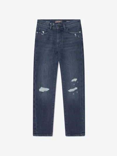 Shop Dl1961 Boys Brady Distressed Slim Jeans In Blue