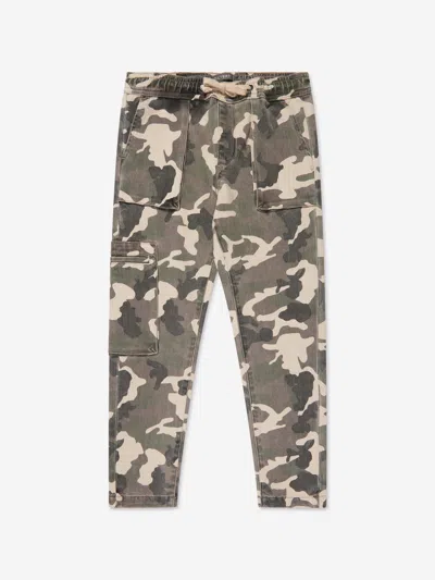 Shop Dl1961 Kids Jackson Camouflage Joggers In Green