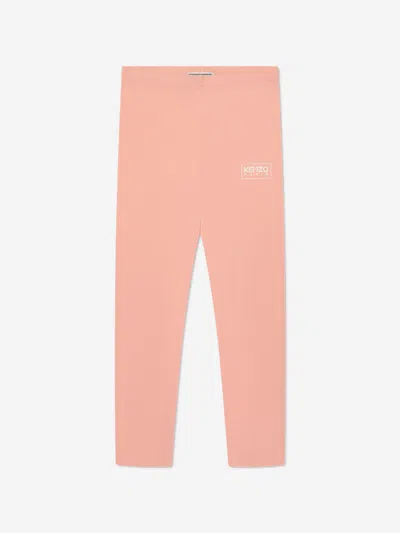 Shop Kenzo Girls Logo Leggings In Pink