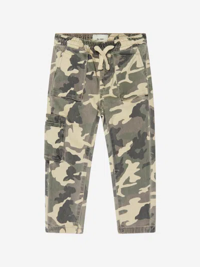 Shop Dl1961 Kids Jackson Camouflage Joggers In Green