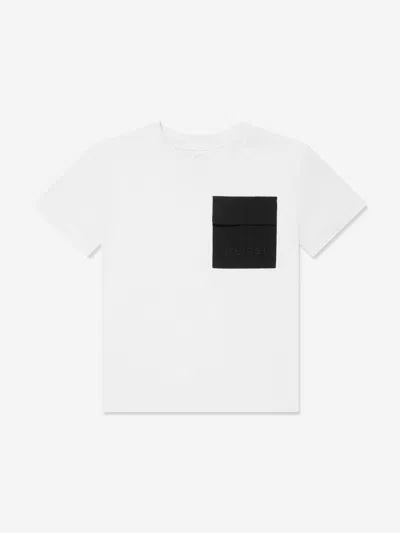 Shop Dl1961 Kids Logo Pocket T-shirt In White