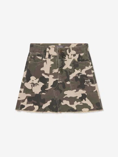 Shop Dl1961 Girls Jenny Camouflage Skirt In Green