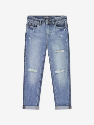 Shop Dl1961 Girls Harper Distressed Regular Jeans In Blue