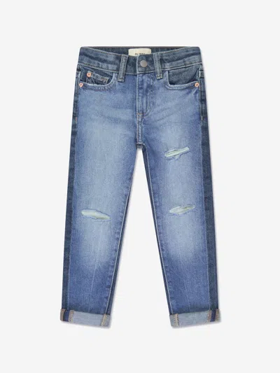 Shop Dl1961 Girls Harper Distressed Regular Jeans In Blue