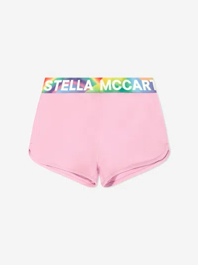 Shop Stella Mccartney Girls Logo Shorts In Pink