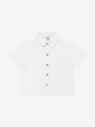 Shop Dl1961 Boys Short Sleeve Ash Shirt In White