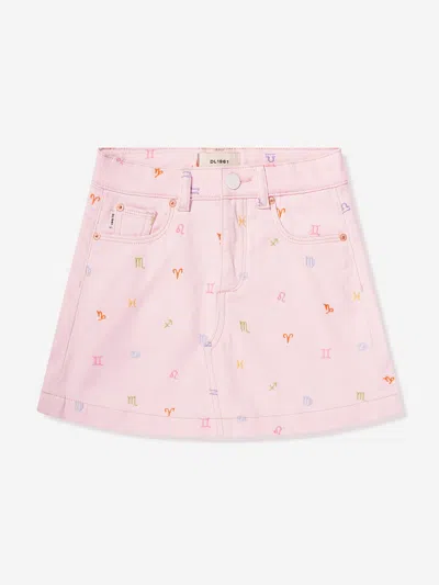 Shop Dl1961 Girls Jenny Star Signs Mini Skirt In Pink