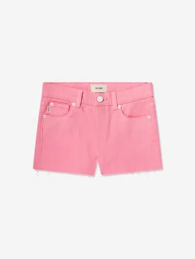 Dl1961 Girl's Lucy Cutoff Denim Shorts In Pink