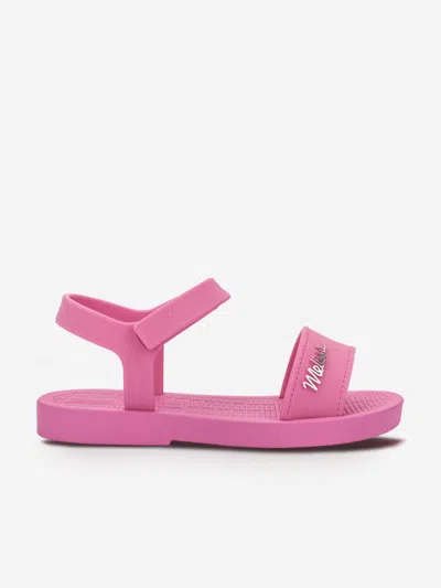Shop Mini Melissa Girls Laguna Sandals In Pink