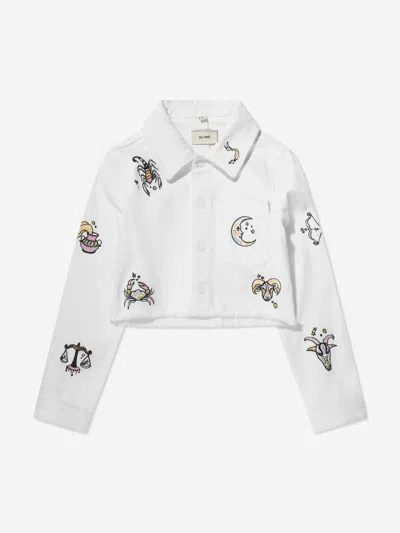 Shop Dl1961 Girls Manning Star Signs Jacket In White