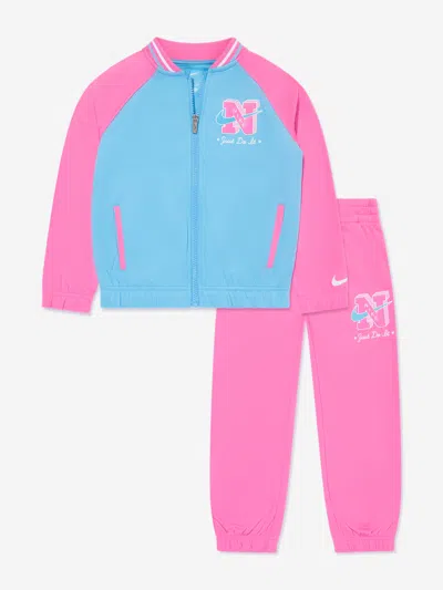 Shop Nike Girls Nsw Next Gen Tracksuit In Pink