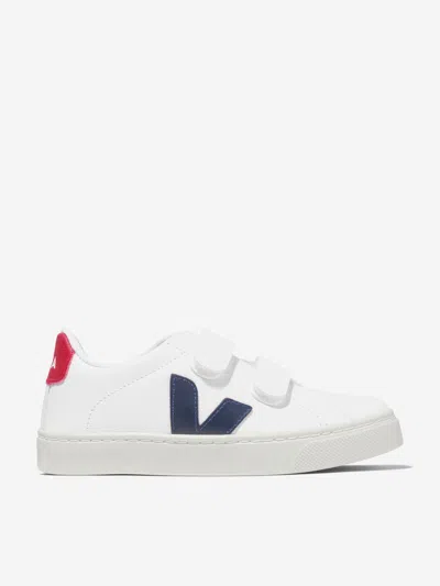 Shop Veja Kids Small Esplar Velcro Trainers In White