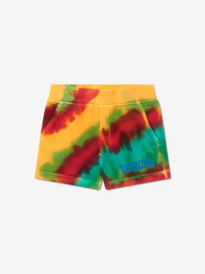 Shop Dsquared2 Baby Tie Dye Shorts In Red