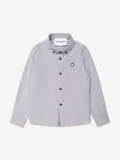 Shop Trussardi Boys Rahill Shirt In Grey