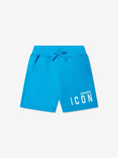 Shop Dsquared2 Kids Icon Shorts In Blue