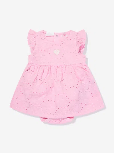 Shop Guess Baby Girls Bodysuit Dress In Pink