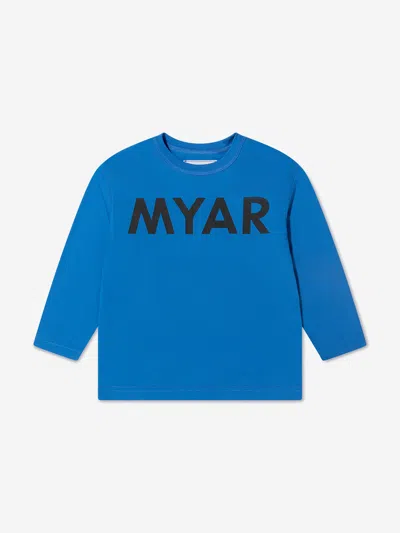 Shop Myar Kids Long Sleeve Logo T-shirt 6 Yrs Blue