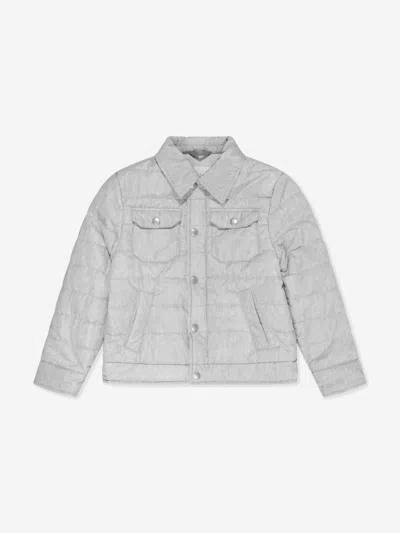 Shop Eleventy Boys Puffer Jacket In Grey