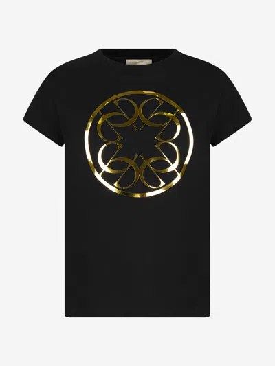Shop Elie Saab Girls Logo T-shirt 4 Yrs Black