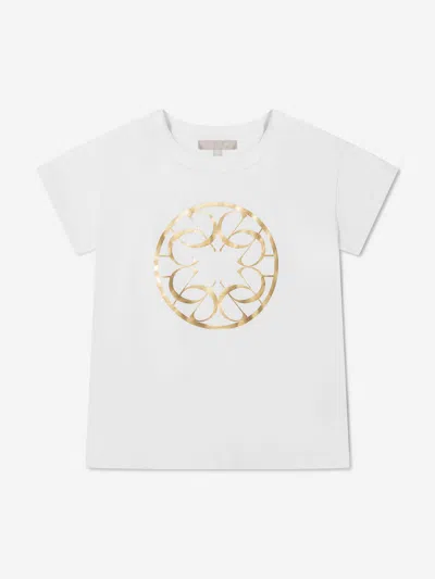 Shop Elie Saab Girls Cotton Jersey Logo T-shirt 6 Yrs White