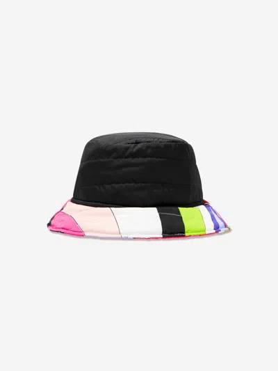 Shop Emilio Pucci Girls Bucket Hat In Black