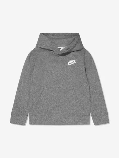 Shop Nike Boys Club Fleece Po Hoodie In Grey
