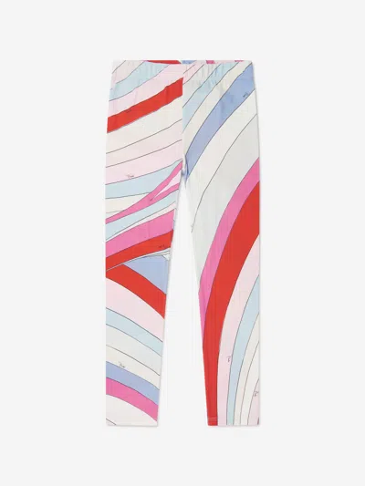 Shop Emilio Pucci Girls Iride Leggings In Multicoloured