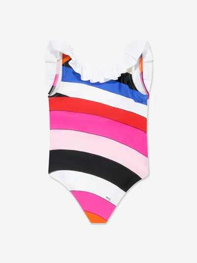 Shop Emilio Pucci Baby Girls Iride Swimsuit In Multicoloured