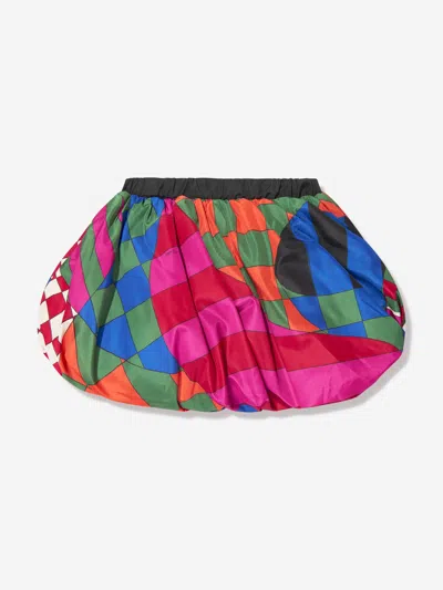 Shop Emilio Pucci Girls Giardino Print Skirt In Multicoloured