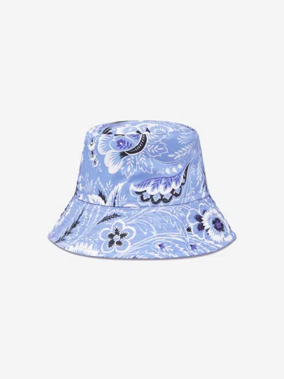 Shop Etro Baby Bucket Hat In Blue