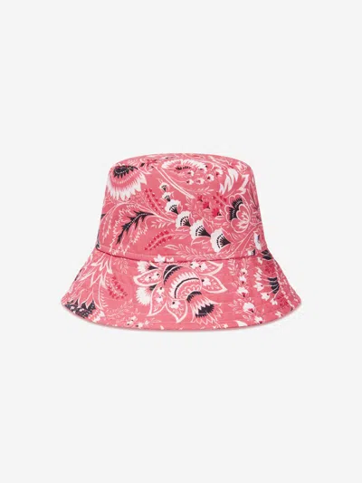Shop Etro Kids Floral Paisley Hat In Pink
