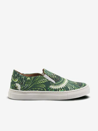 Etro Paisley-print Slip-on Sneakers In Green