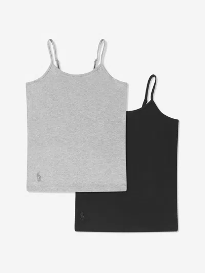 Polo Ralph Lauren Set Of Two Cotton Tank Tops In Black
