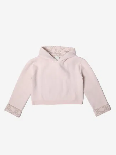 Shop Fendi Unisex Wool Knit Hoodie 8 Yrs Pink