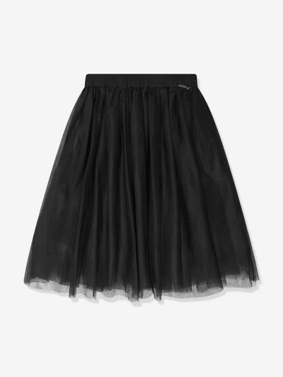 Shop Guess Girls Mesh Midi Skirt In Black