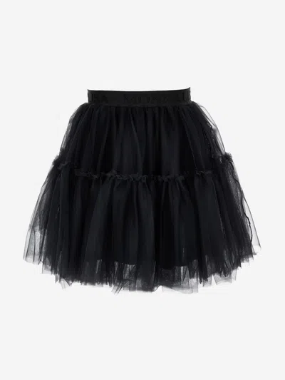 Shop Monnalisa Girls Tutu Tulle Skirt In Black