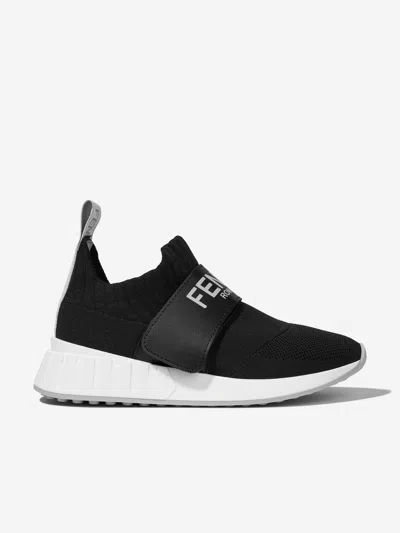 Fendi Logo-print Low-top Sneakers In Black