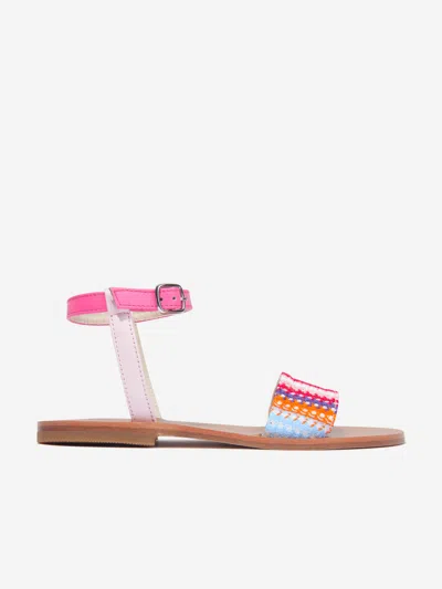 Missoni Patterned-knit Flat Sandals In Multicoloured
